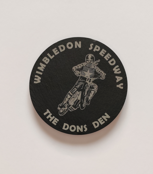 Wimbledon speedway Slate coaster 10cm