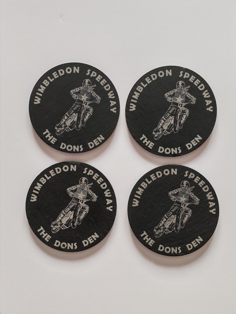 Wimbledon speedway Slate coaster 10cm